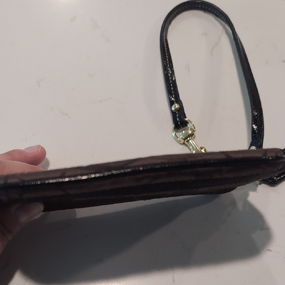 Coach Black and Brown Wristlet - Picture 3 of 6